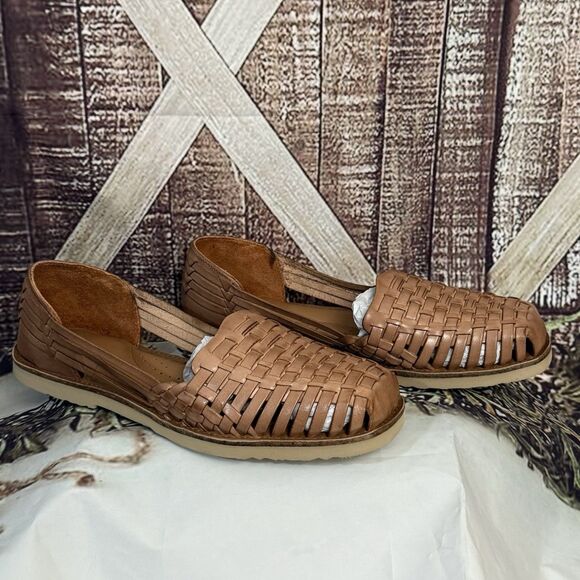 Sunsteps Venetian womens Tan Hand Woven Leather Huarache Sandals 8 Brown classic - Picture 1 of 16